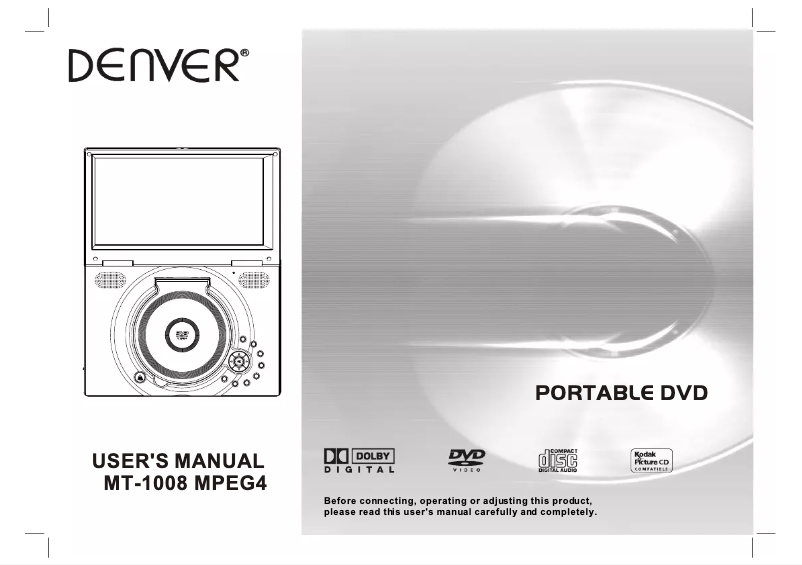 Image de la première page du manuel de l'appareil MT-1008