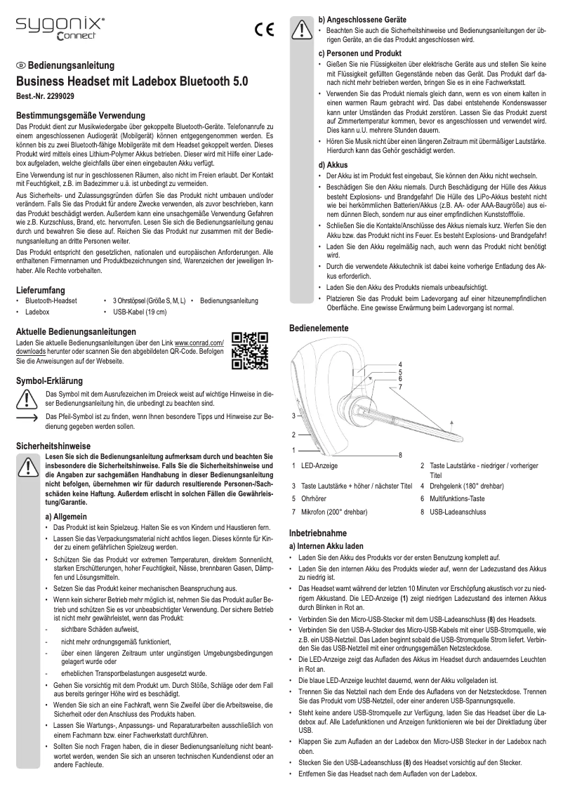 Page n°1 - Manuel utilisateur Sygonix Connect SC-WE-500