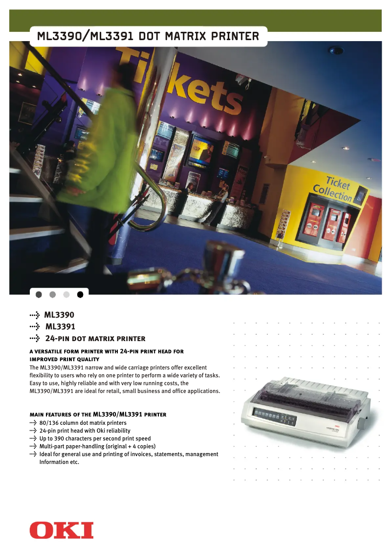 Page 1 de la notice Manuel utilisateur OKI ML3390