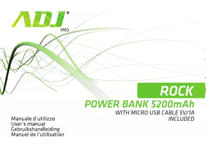Imagen de la primera página del manual del dispositivo Rock Power bank 5200mAh
