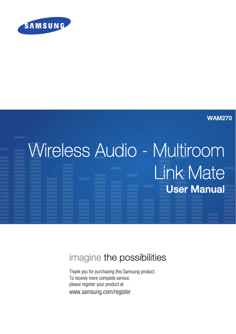 Page 1 de la notice Manuel utilisateur Samsung Multiroom Link Mate