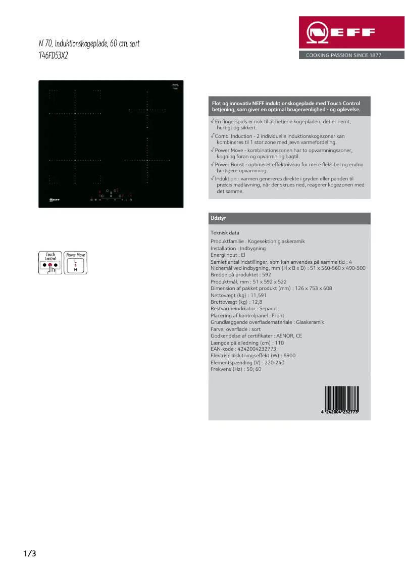 Page n°1 - Brochure Neff T46FD53X2