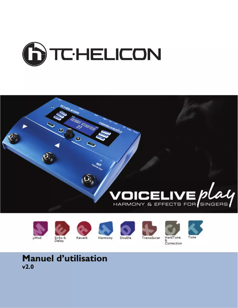 Page n°1 - Manuel utilisateur TC Helicon VoiceLive Play
