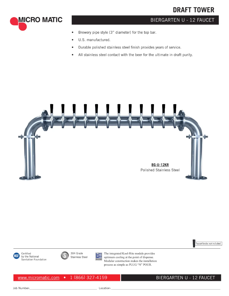 Page 1 de la notice Manuel utilisateur Micro Matic BG-U-12KR