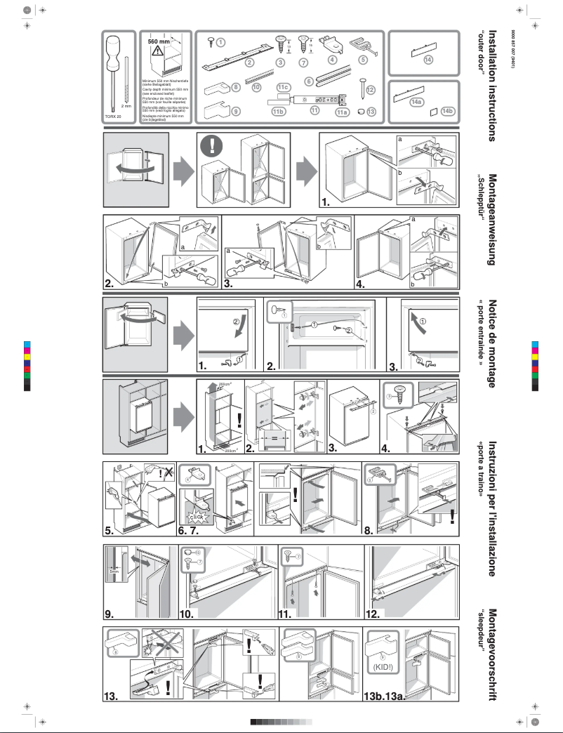 Page 1 de la notice Guide d'installation Siemens KI28VA20FF