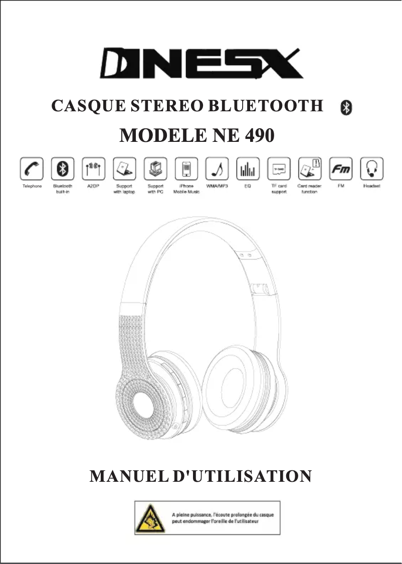 Page 1 de la notice Manuel utilisateur Nesx NE490