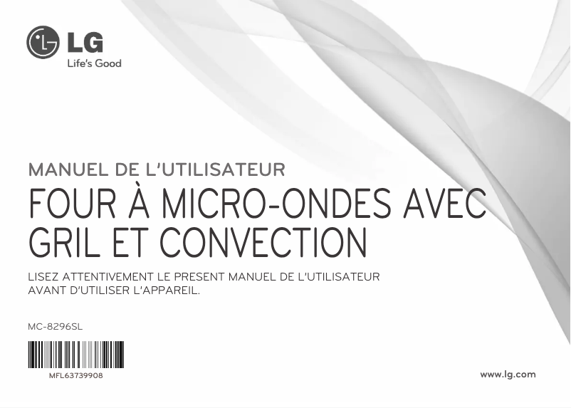 Page n°1 - Manuel utilisateur LG MC-8296SL