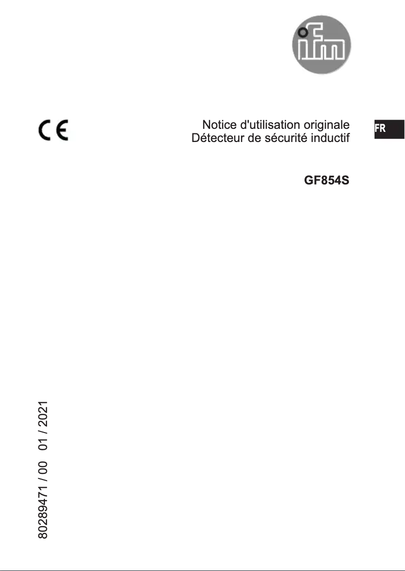 Image de la première page du manuel de l'appareil GF854S