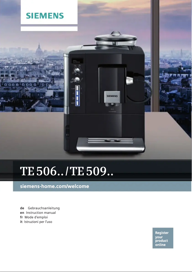 Page n°1 - Manuel utilisateur Siemens EQ.5 macchiatoPlus TE506501DE