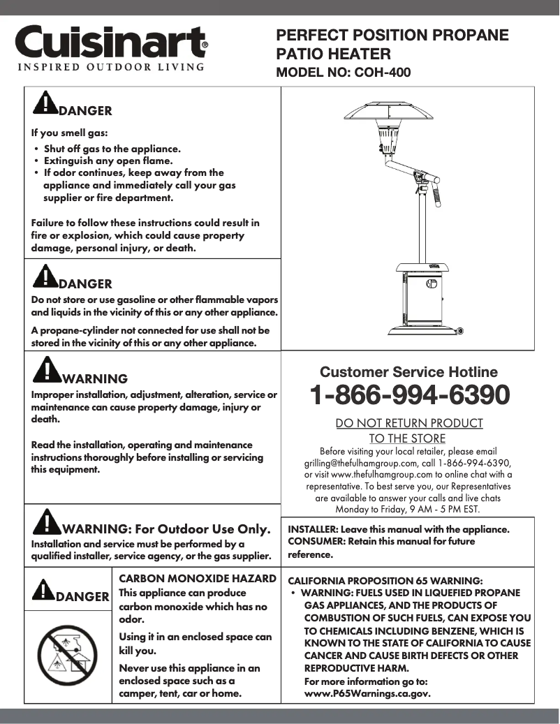 Image de la première page du manuel de l'appareil Perfect Position COH-400