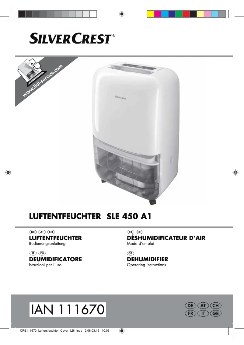 Page n°1 - Manuel utilisateur SilverCrest SLE 450 A1