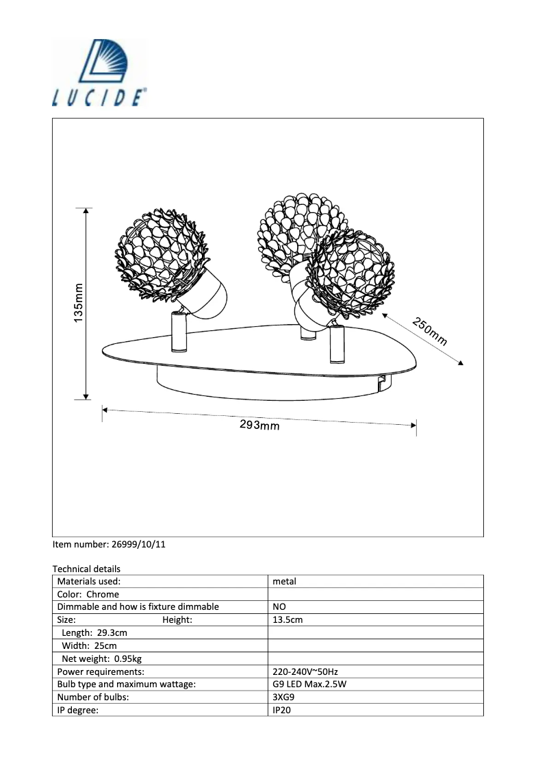 Image de la première page du manuel de l'appareil Kyra-LED