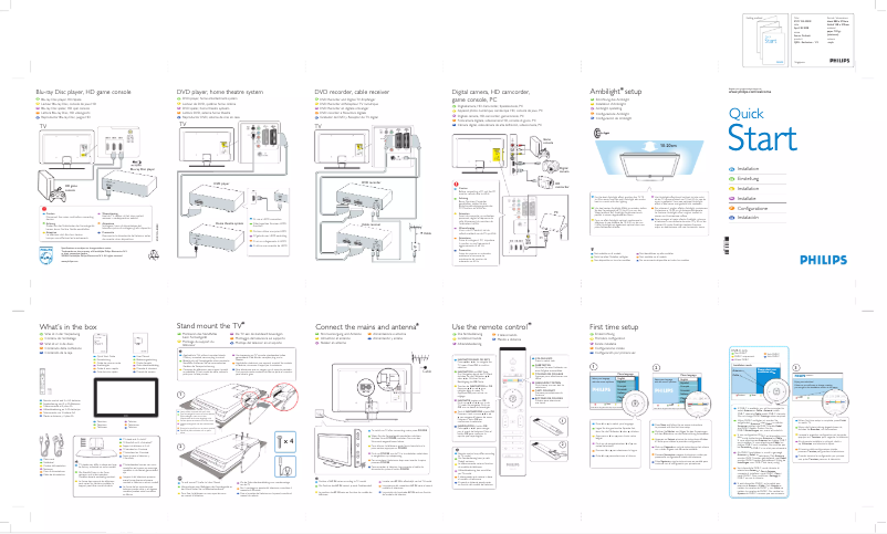 Image de la première page du manuel de l'appareil 42PFL7613D