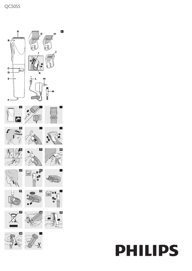 Page 1 de la notice Manuel utilisateur Philips Series 1000 QC5055