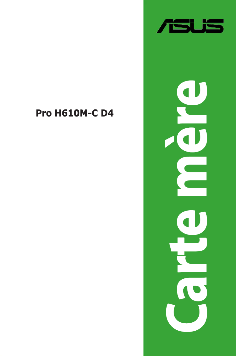 Image de la première page du manuel de l'appareil Pro H610M-C D4