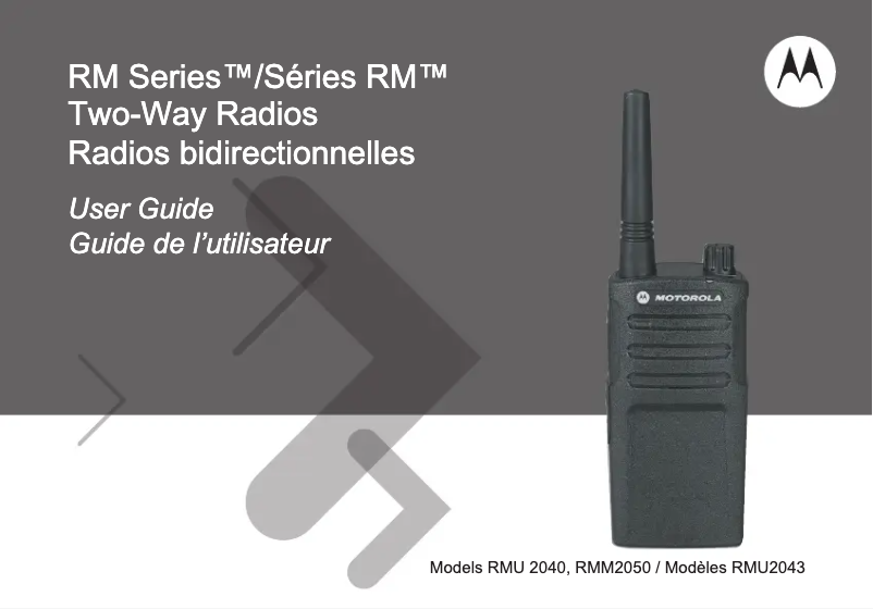 Page 1 de la notice Manuel utilisateur Motorola RMM2050