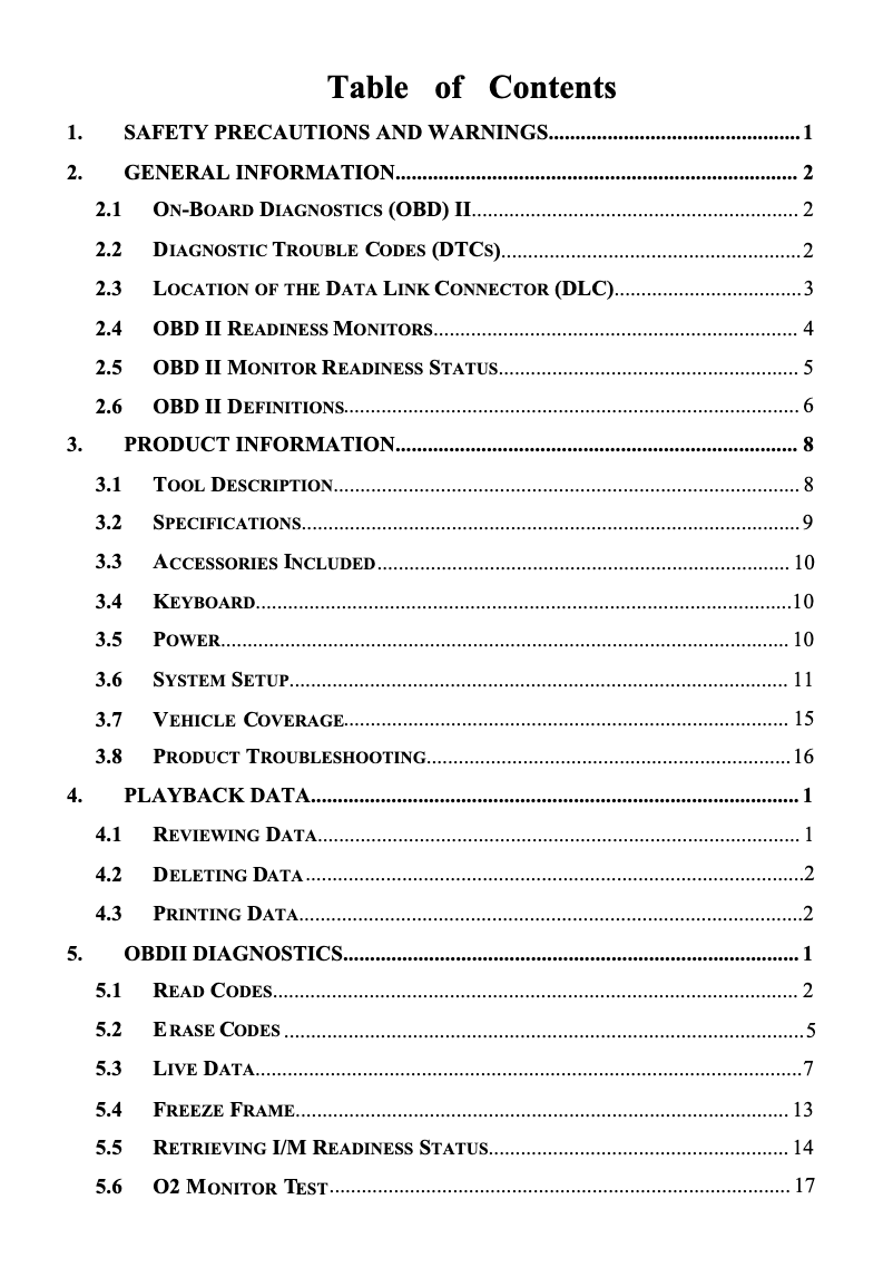 Page n°1 - Manuel utilisateur Autel MaxiService MST505