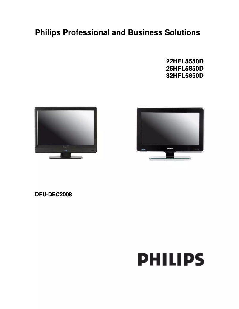 First page image of the manual for 42HFL5850D