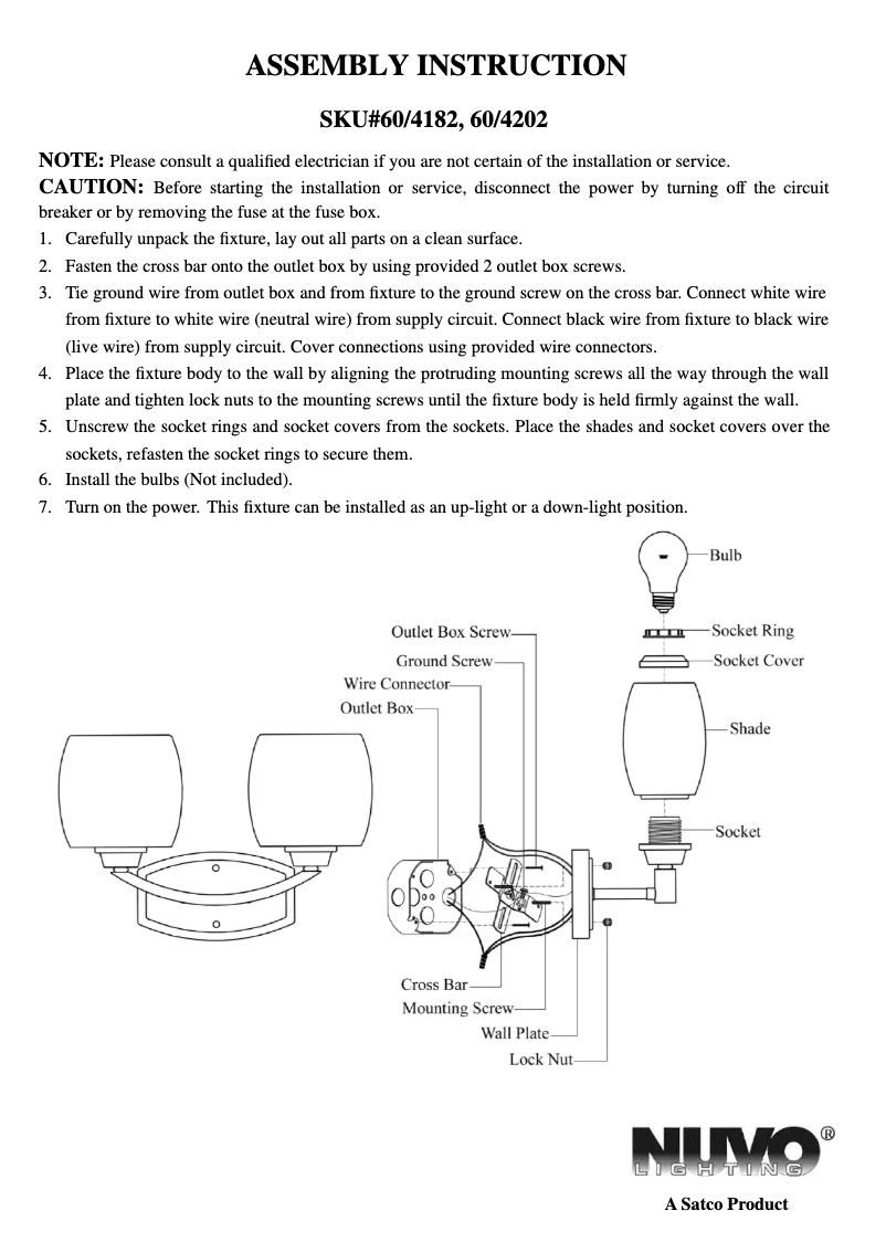 Page n°1 - Manuel utilisateur NUVO Helium 60/4182
