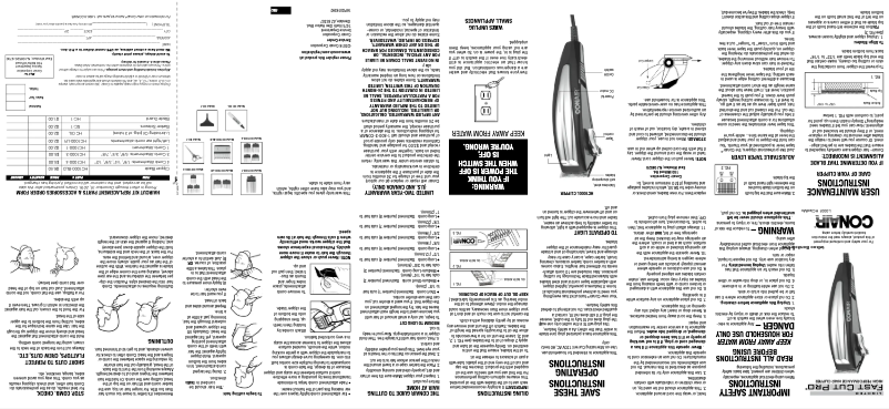 Page 1 de la notice Manuel utilisateur Conair HC1000L
