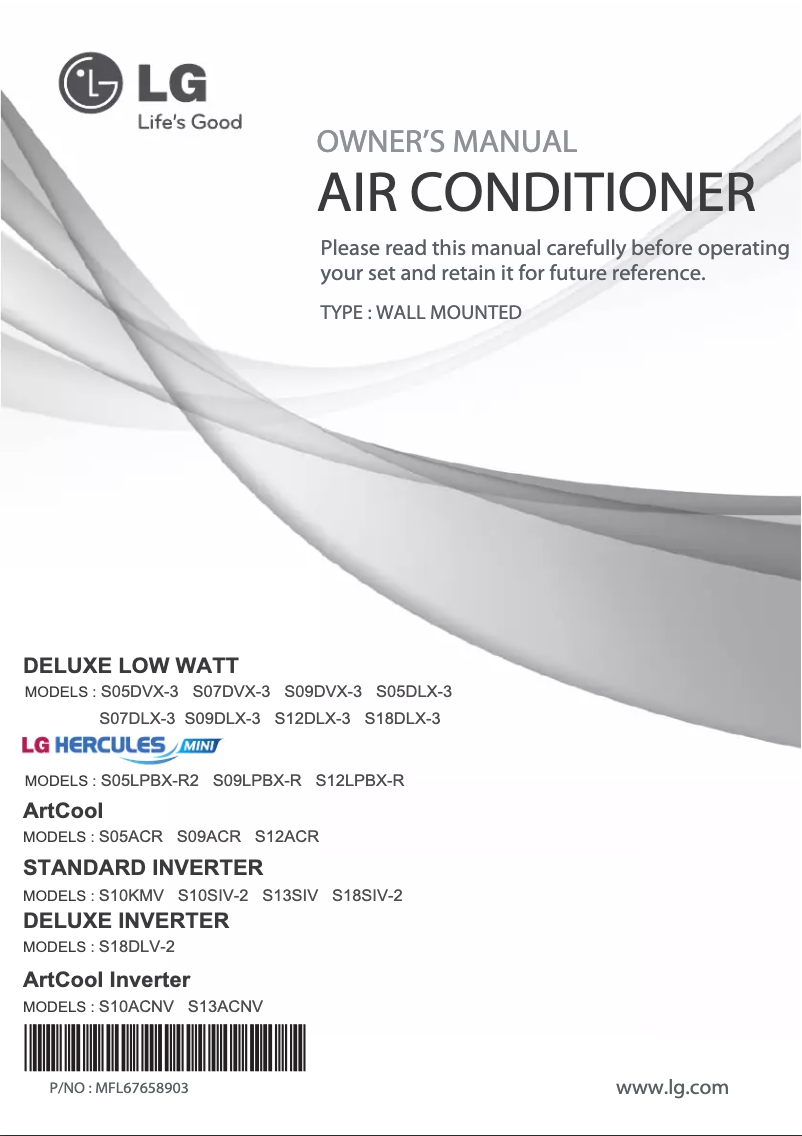 Page 1 de la notice Manuel utilisateur LG SN18DLV-2