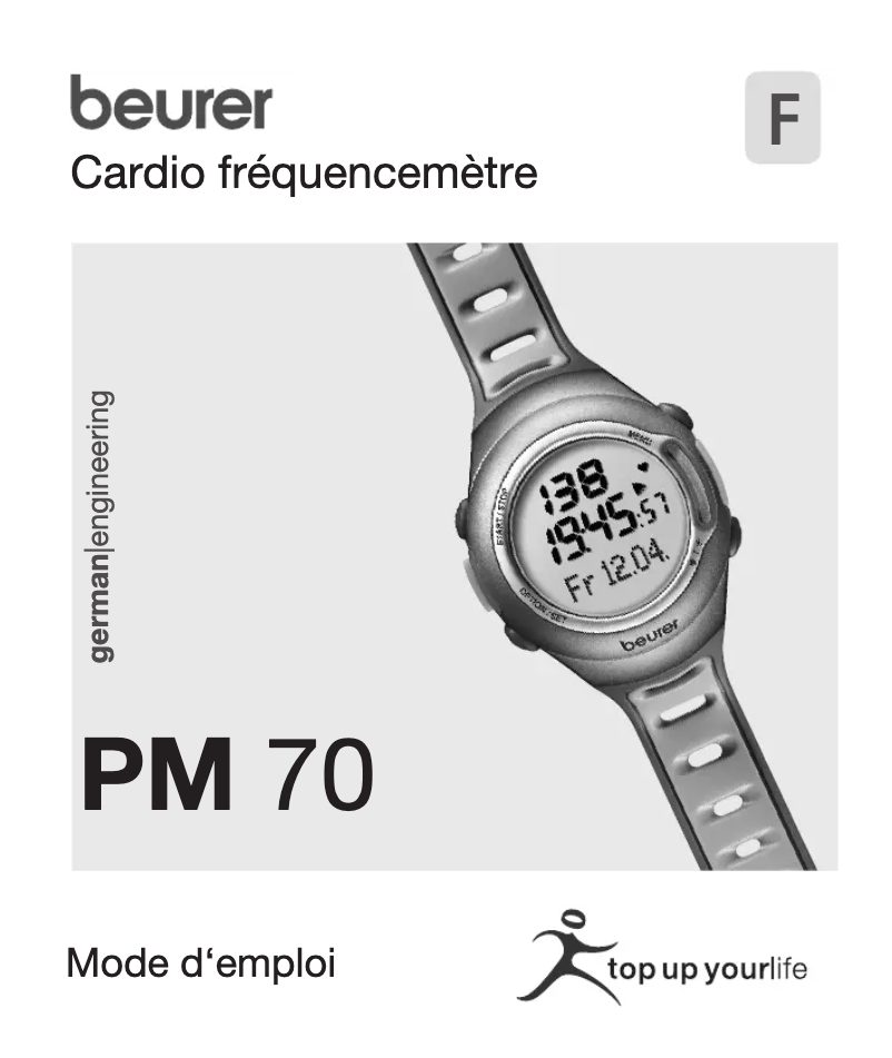 Page 1 de la notice Manuel utilisateur Beurer PM 70