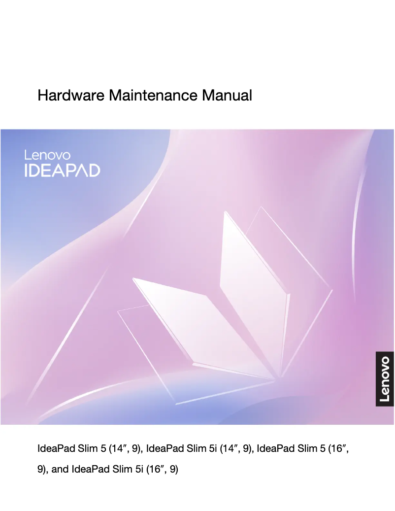 Page n°1 - Manuel utilisateur Lenovo IdeaPad Slim 5