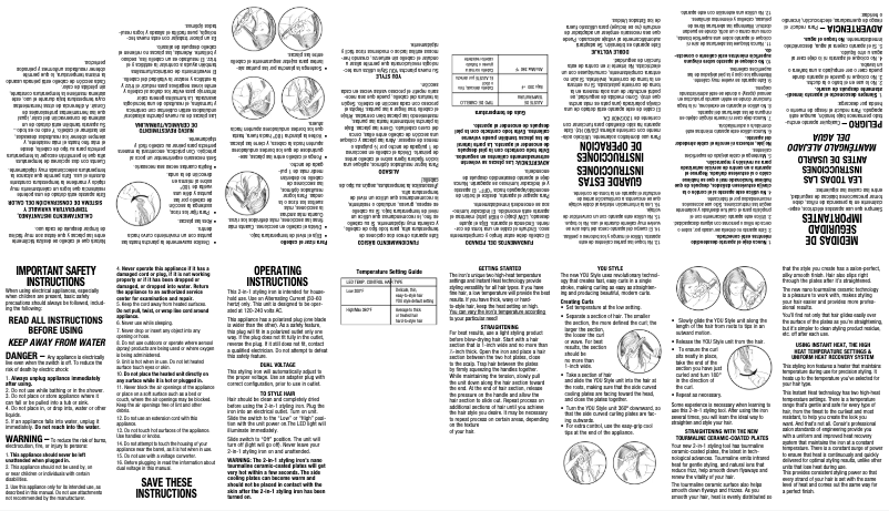 Page 1 de la notice Manuel utilisateur Conair CS584X