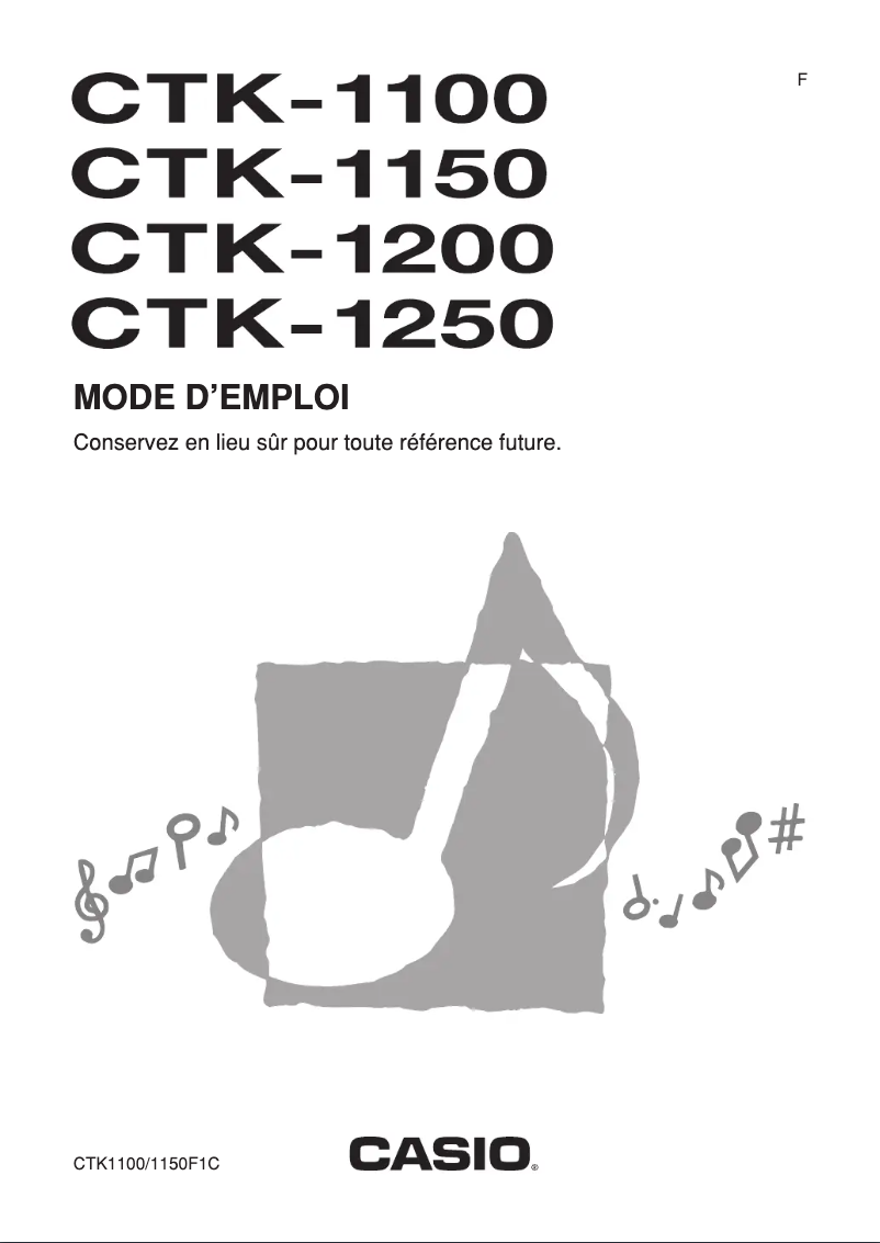 Image de la première page du manuel de l'appareil CTK-1200
