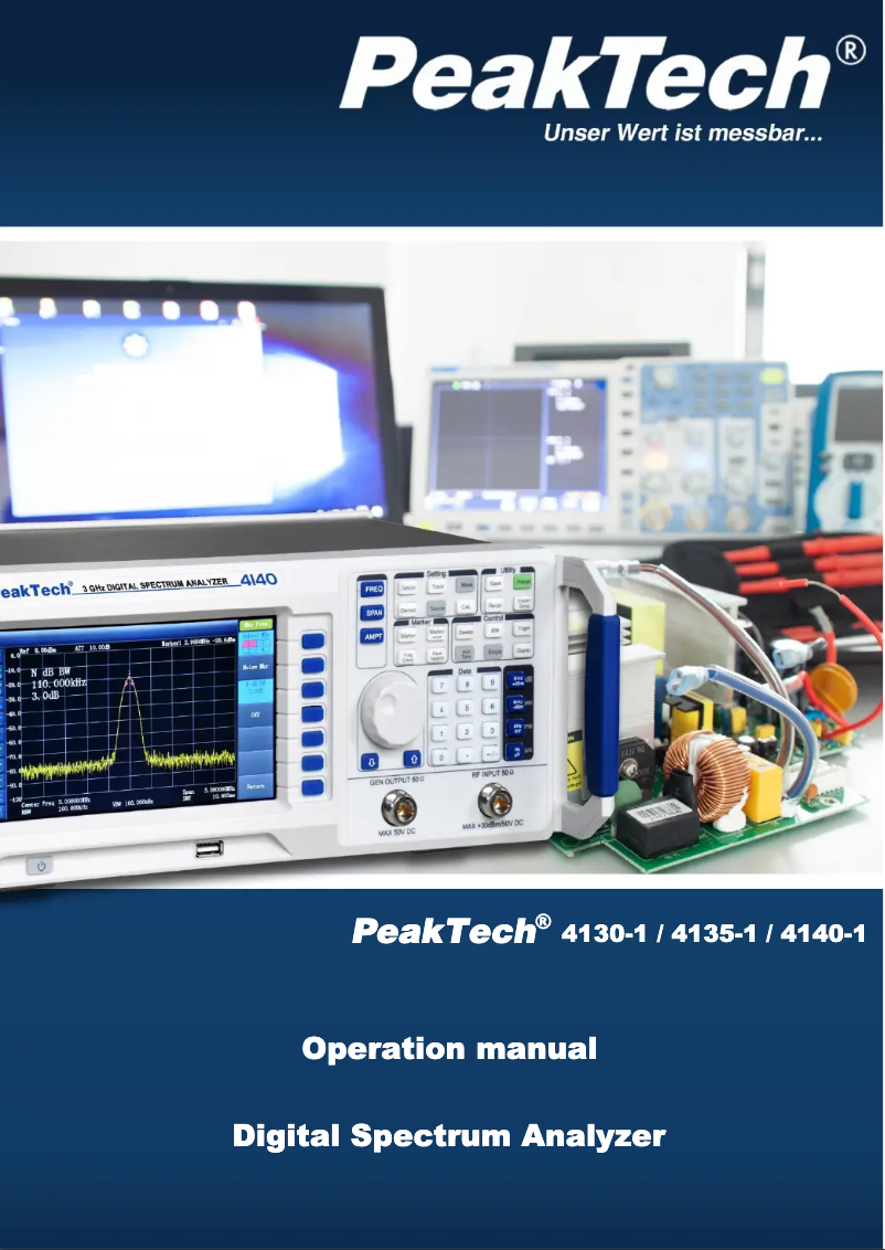 Página 1 del manual Manual de usuario PeakTech 4130-1