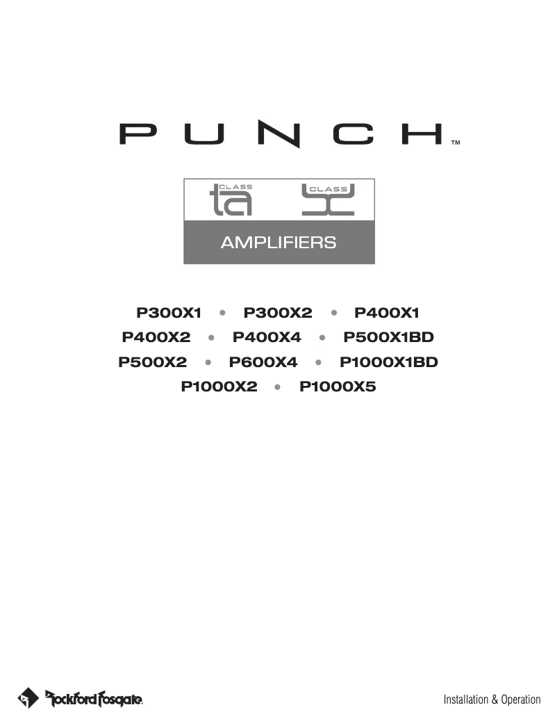 Image de la première page du manuel de l'appareil Punch P400X4