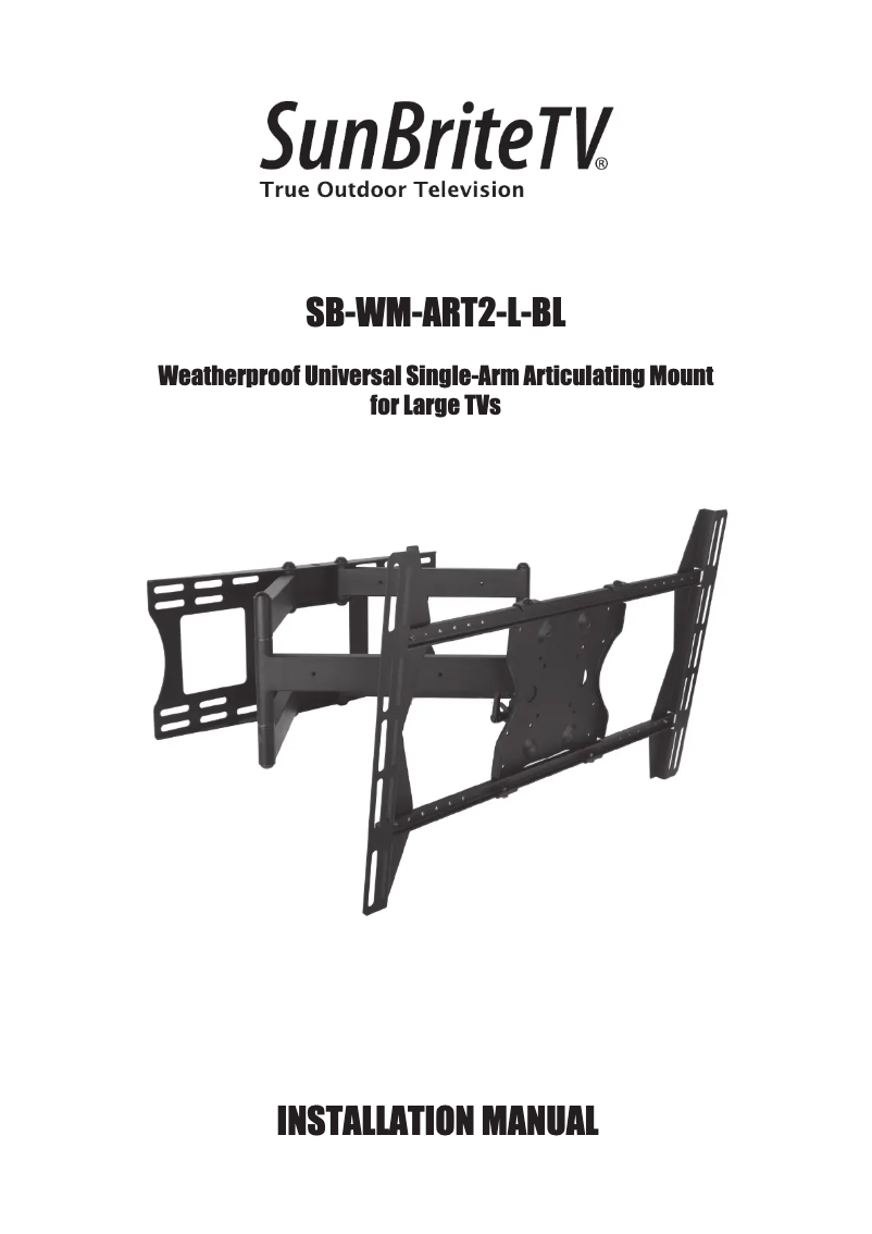 Page 1 de la notice Guide d'installation SunBriteTV SB-WM-ART2-L-BL