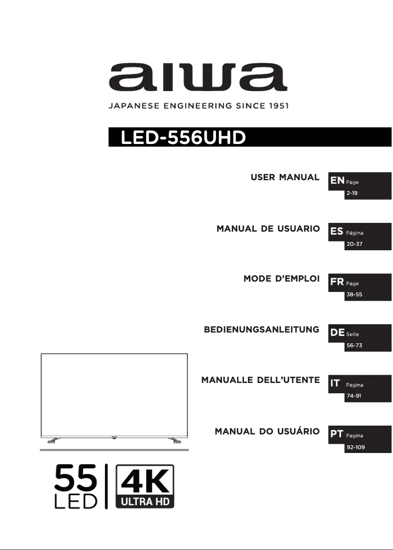 Image de la première page du manuel de l'appareil LED-506UHD