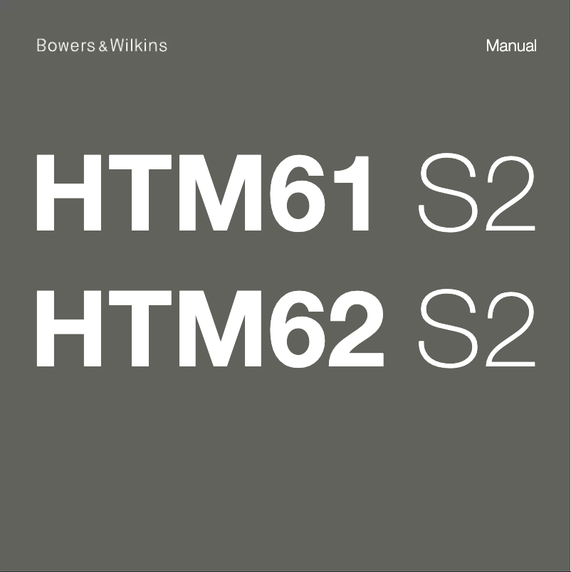 Page 1 de la notice Manuel utilisateur Bowers & Wilkins HTM61 S2