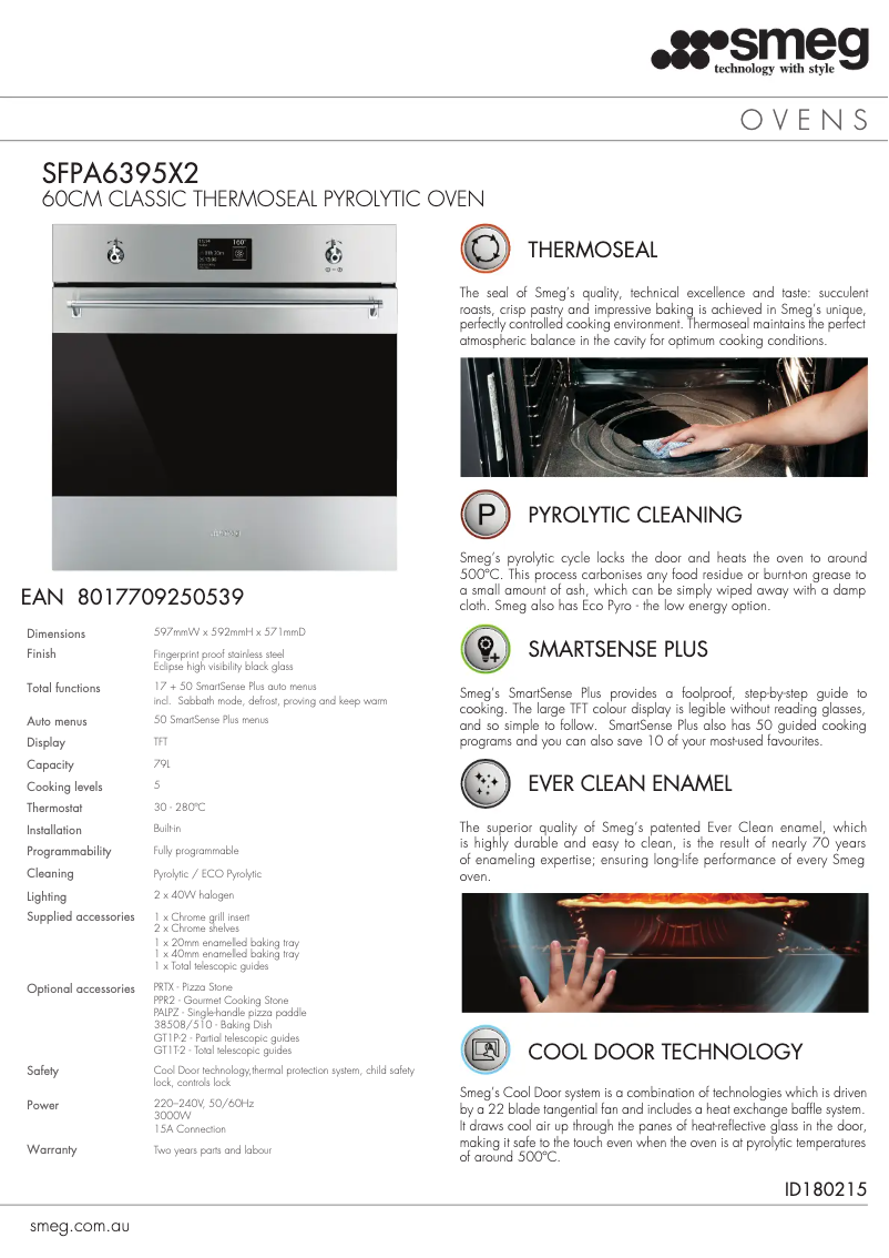 Page n°1 - Fiche technique Smeg SFPA6395X