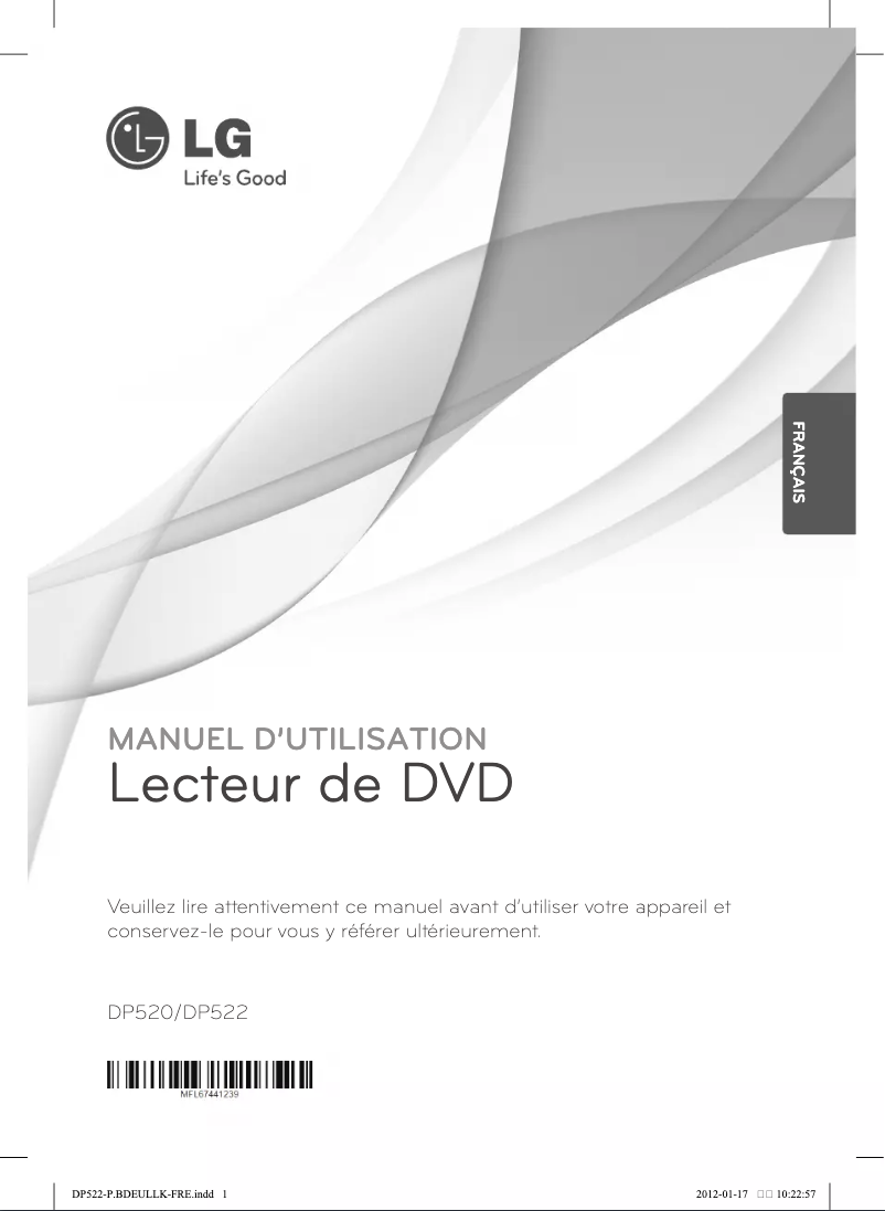 Image de la première page du manuel de l'appareil DP522