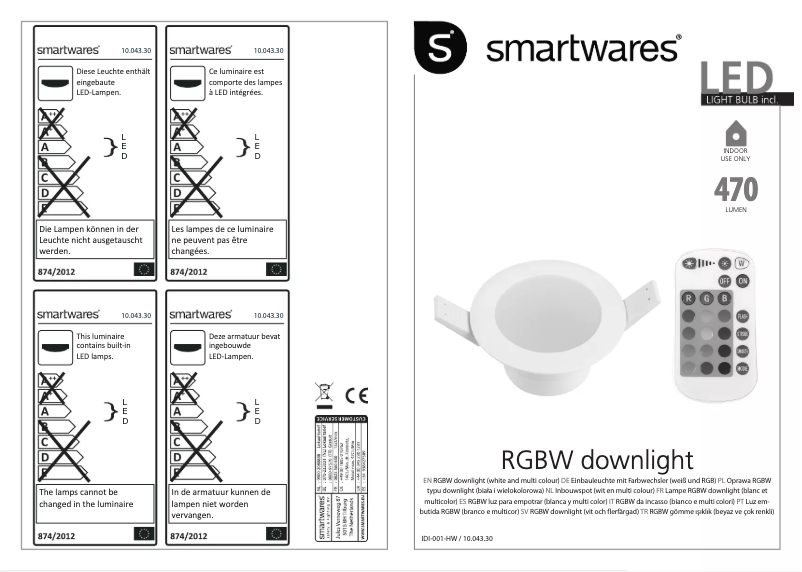 Page 1 de la notice Manuel utilisateur Smartwares IDI-001-HW
