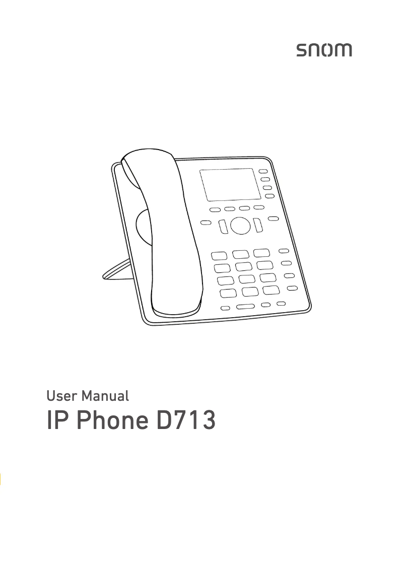 Página 1 del manual Manual de usuario Snom D713