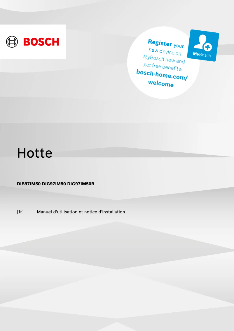 Page 1 de la notice Manuel utilisateur Bosch DIB97IM50