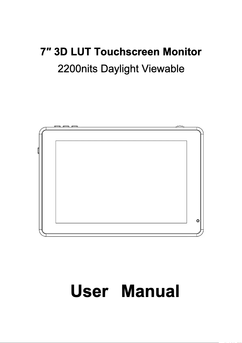 Page 1 de la notice Manuel utilisateur Feelworld LUT7