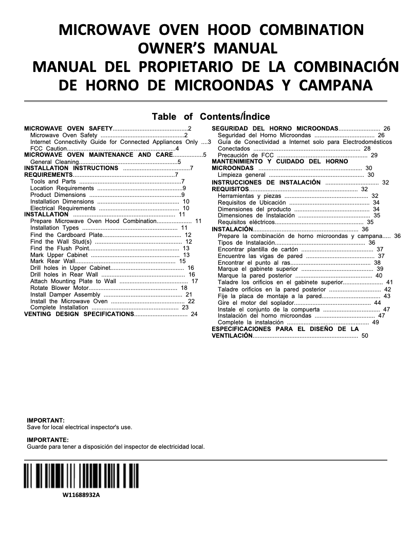 Page n°1 - Manuel utilisateur Maytag MMMF8030PZ