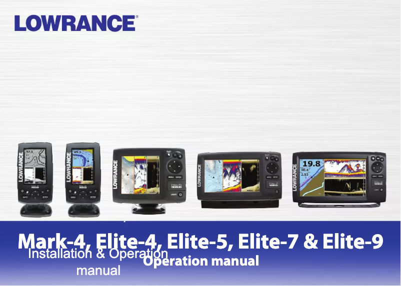 Page 1 de la notice Manuel utilisateur Lowrance Elite 9