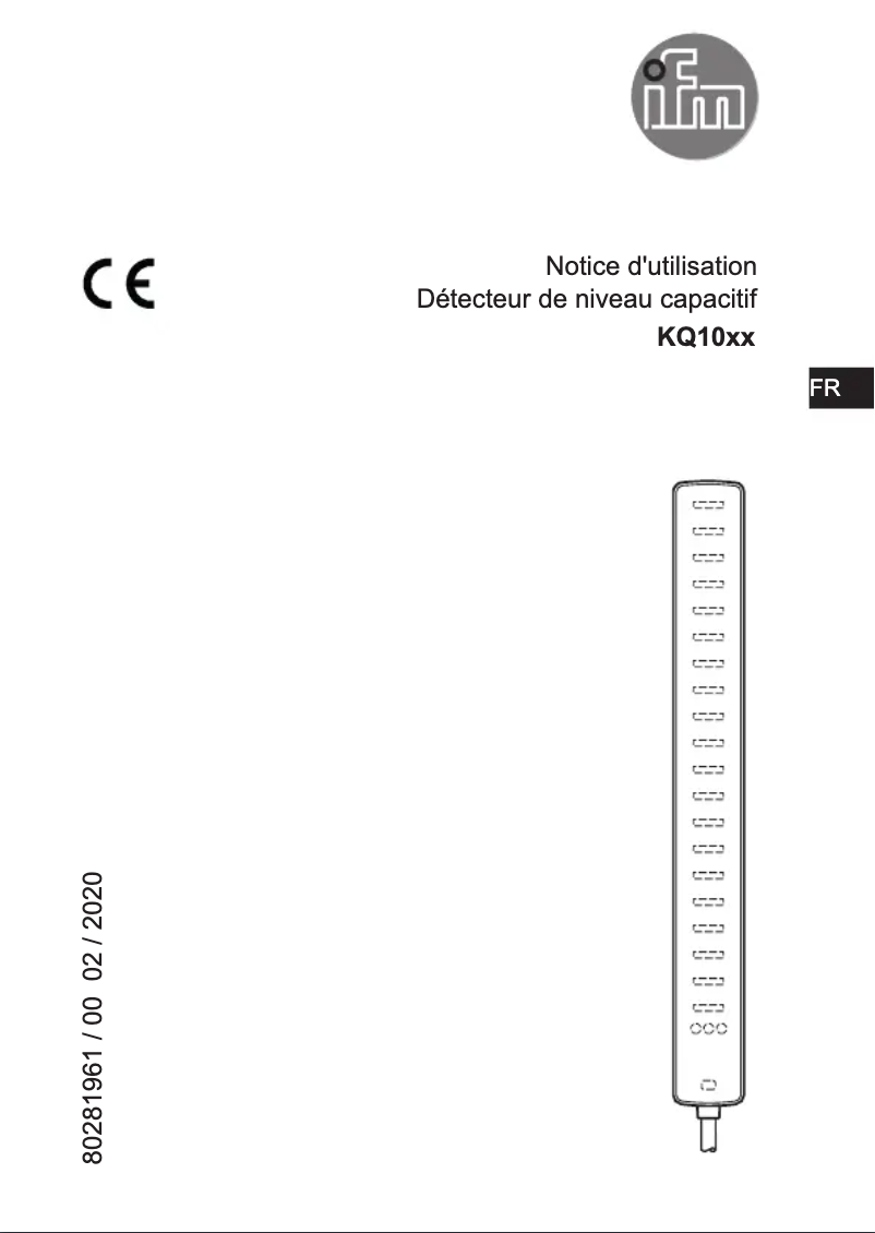 Page 1 de la notice Manuel utilisateur IFM KQ1000