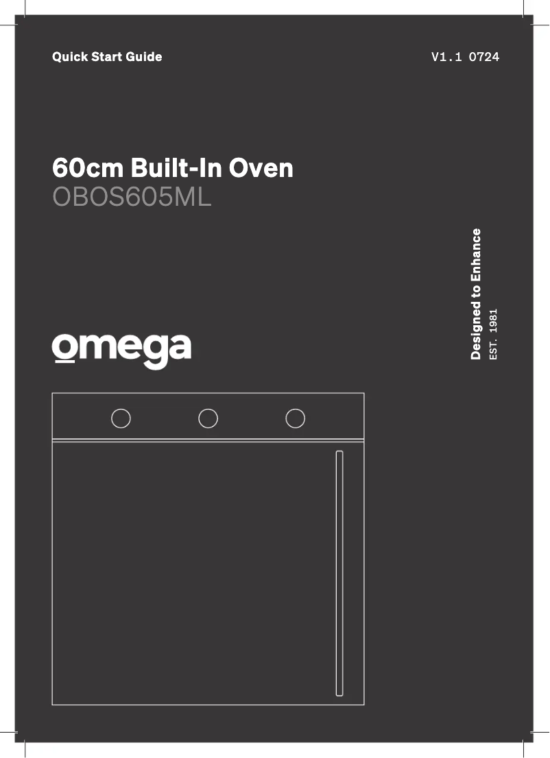Page n°1 - Guide de démarrage rapide Omega OBOS605ML