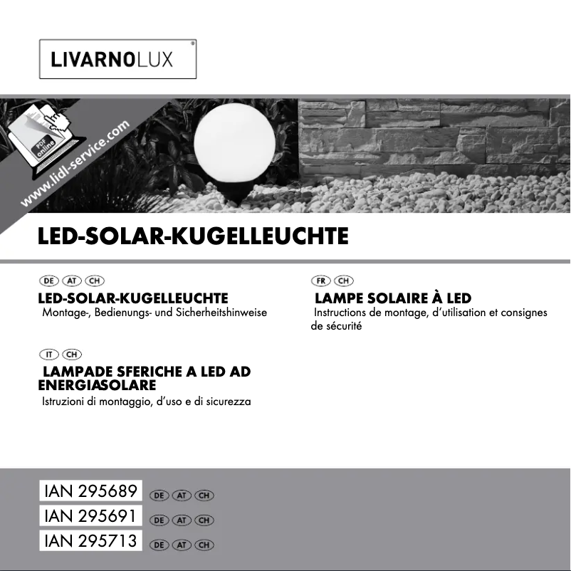 Image de la première page du manuel de l'appareil IAN 295713