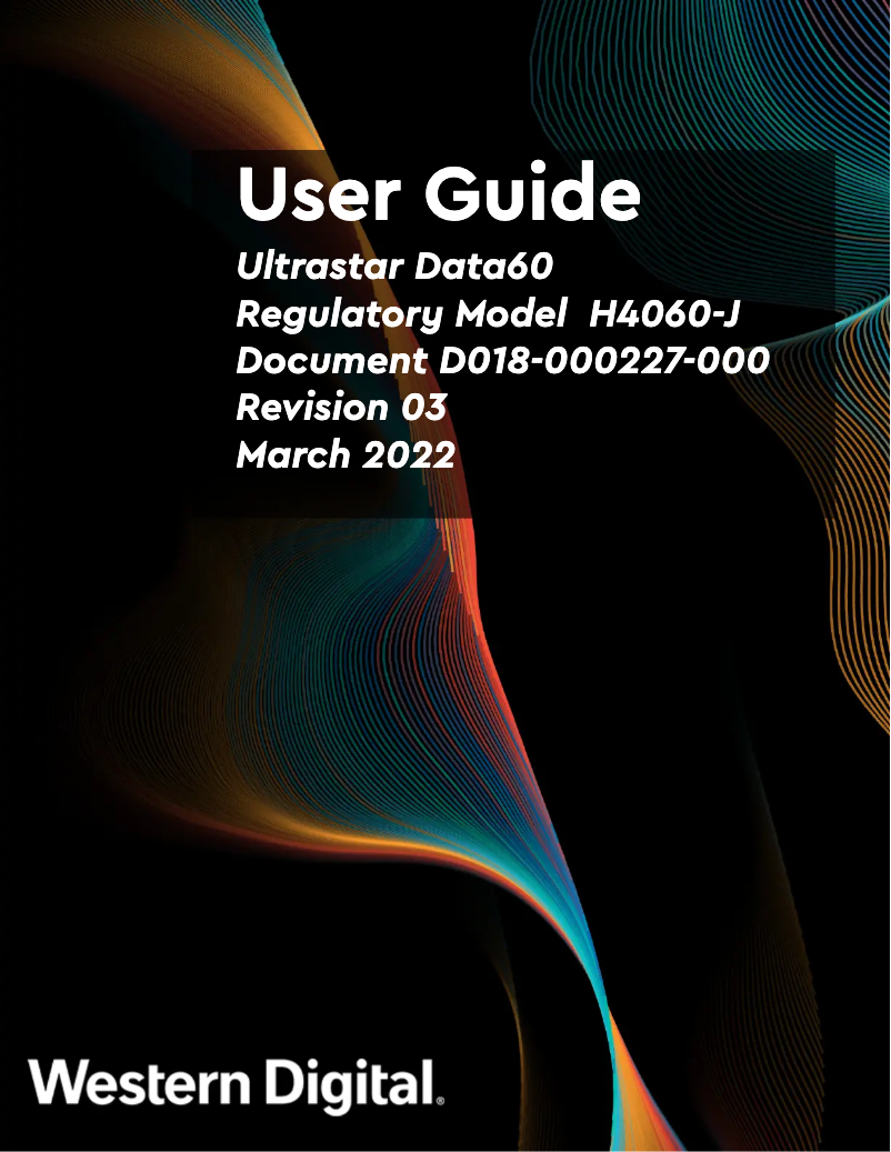 Página 1 del manual Manual de usuario Western Digital Ultrastar Data60