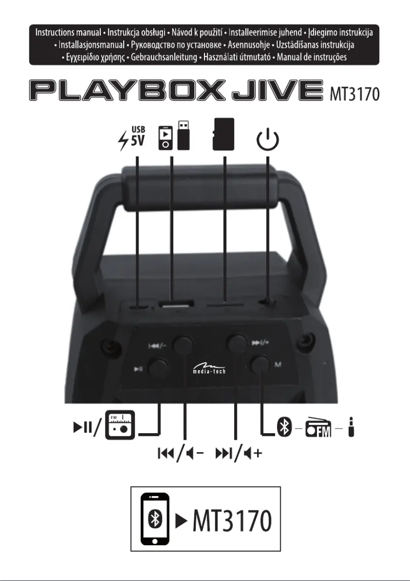 Page 1 de la notice Manuel utilisateur Media-Tech Playbox Jive MT3170