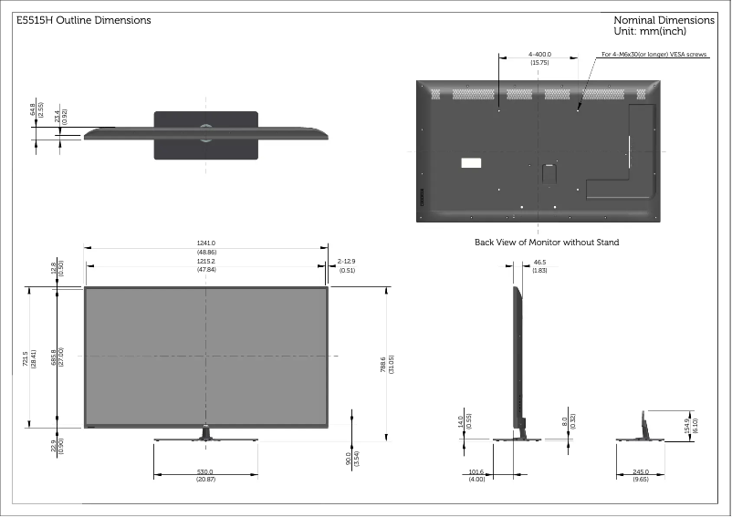 Page 1 de la notice Manuel utilisateur Dell E Series E5515H