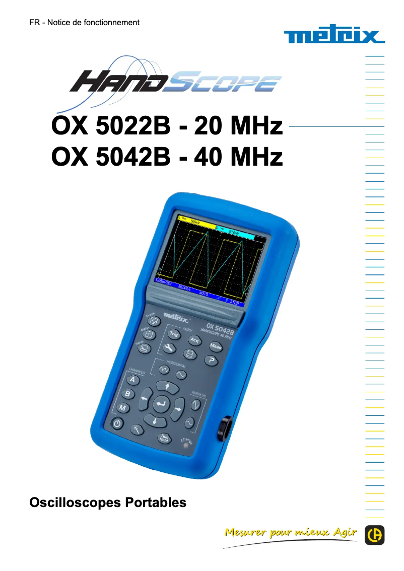 Image de la première page du manuel de l'appareil OX5042
