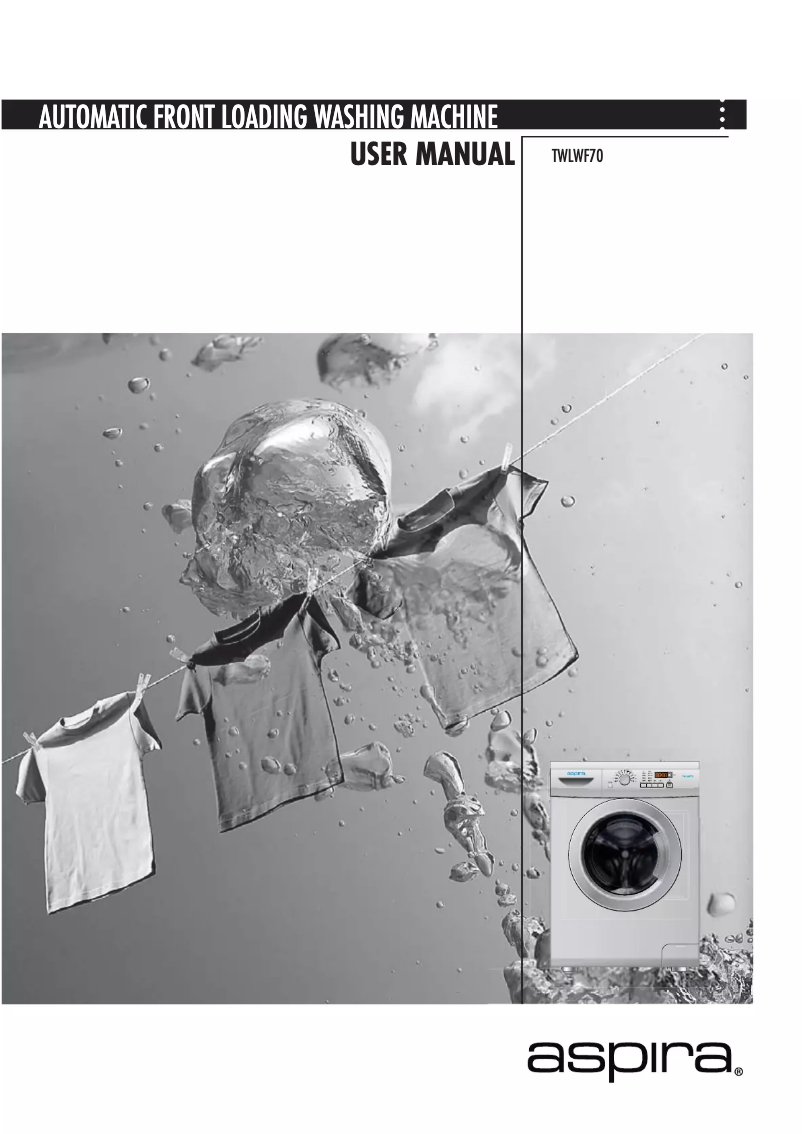 Page n°1 - Manuel utilisateur Aspira TWLWF70